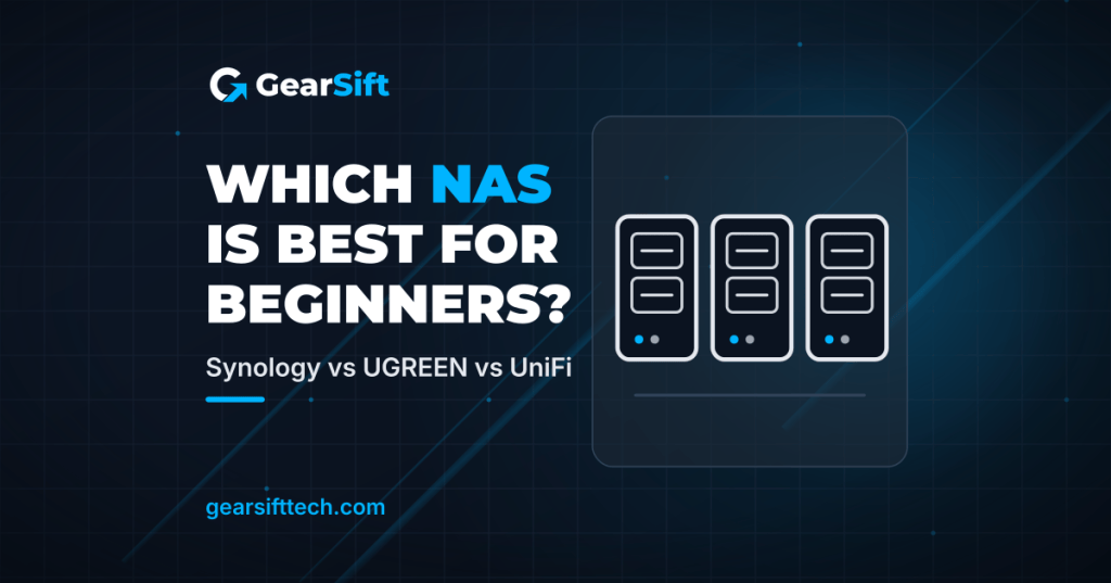 Three identical generic NAS icons beside the title: which NAS is best for beginners?